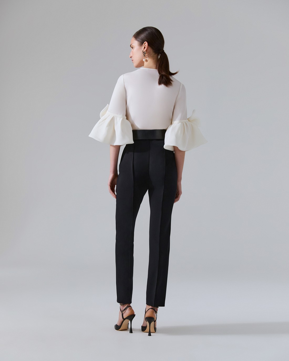 Bow-Detailed Ruffle Sleeve Blouse - Ready - To - Wear