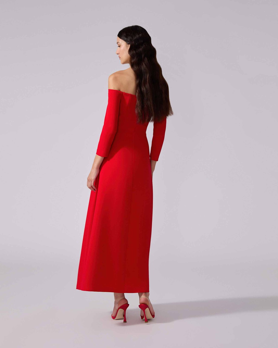 Off-Shoulder Midi Dress - Ready - To - Wear | Carolina Herrera Off-Shoulder Midi Dress - Ready - To - Wear | Carolina Herrera