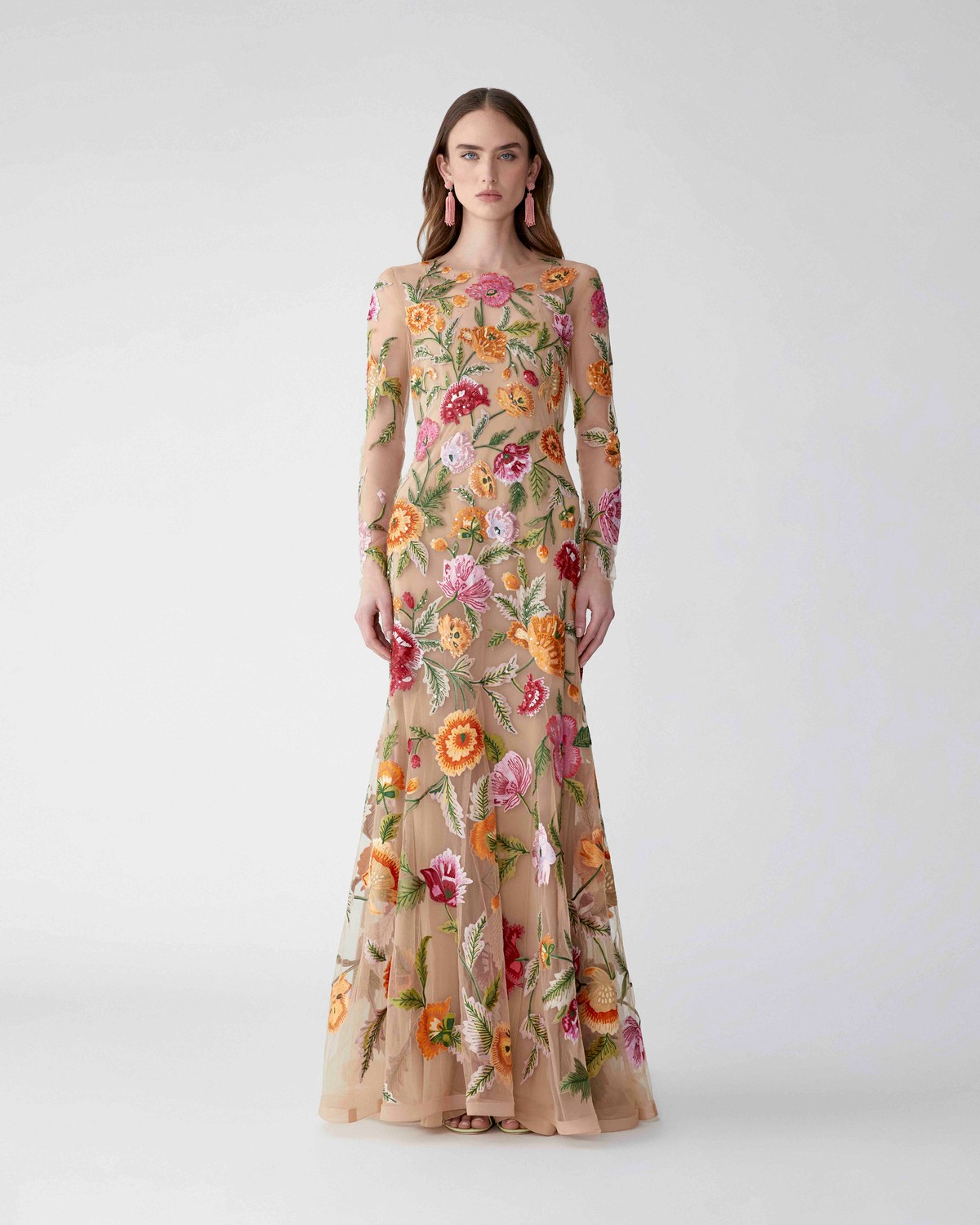 Floral-Embroidered Tulle Gown | Carolina Herrera WW EN Floral-Embroidered Tulle Gown | Carolina Herrera WW EN
