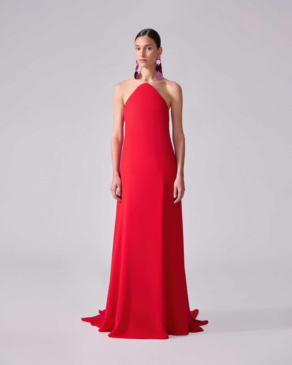 Strapless Curved Neckline Gown - Ready - To - Wear