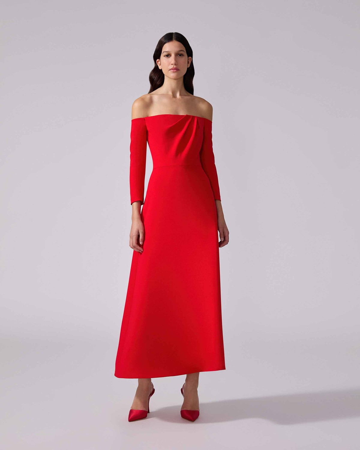 Off-Shoulder Midi Dress - Ready - To - Wear | Carolina Herrera