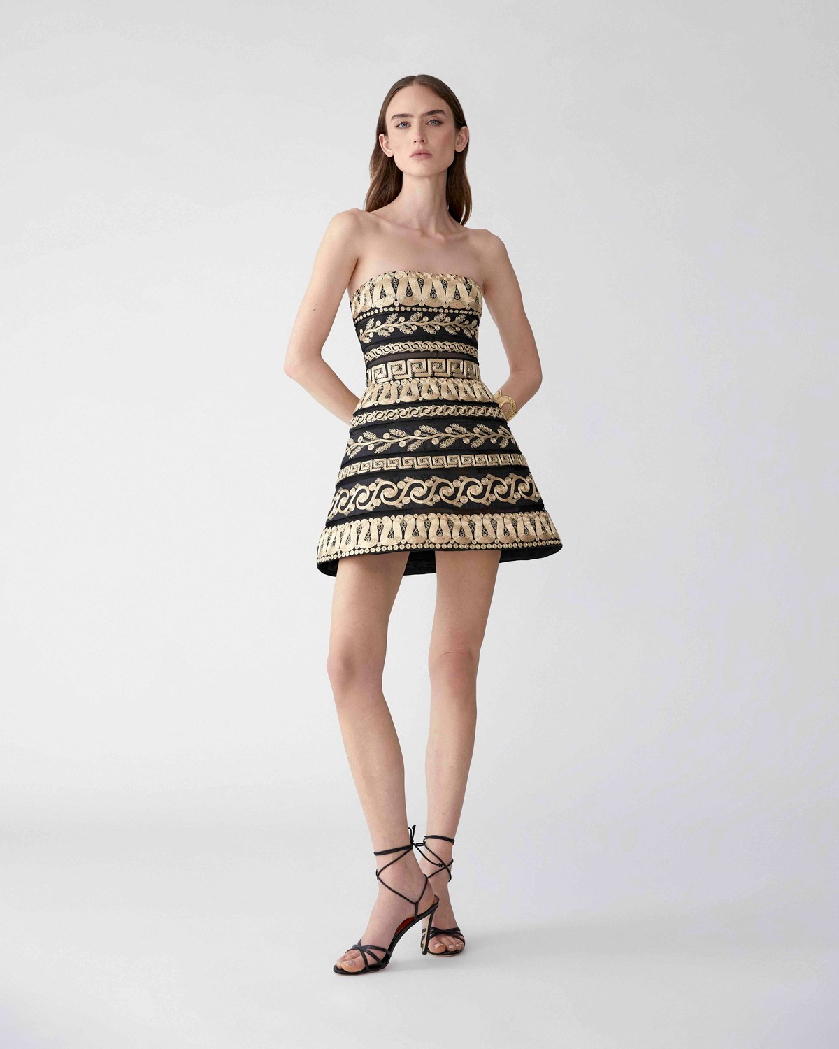 Embroidered Strapless Mini Dress | Carolina Herrera BR Embroidered Strapless Mini Dress | Carolina Herrera BR
