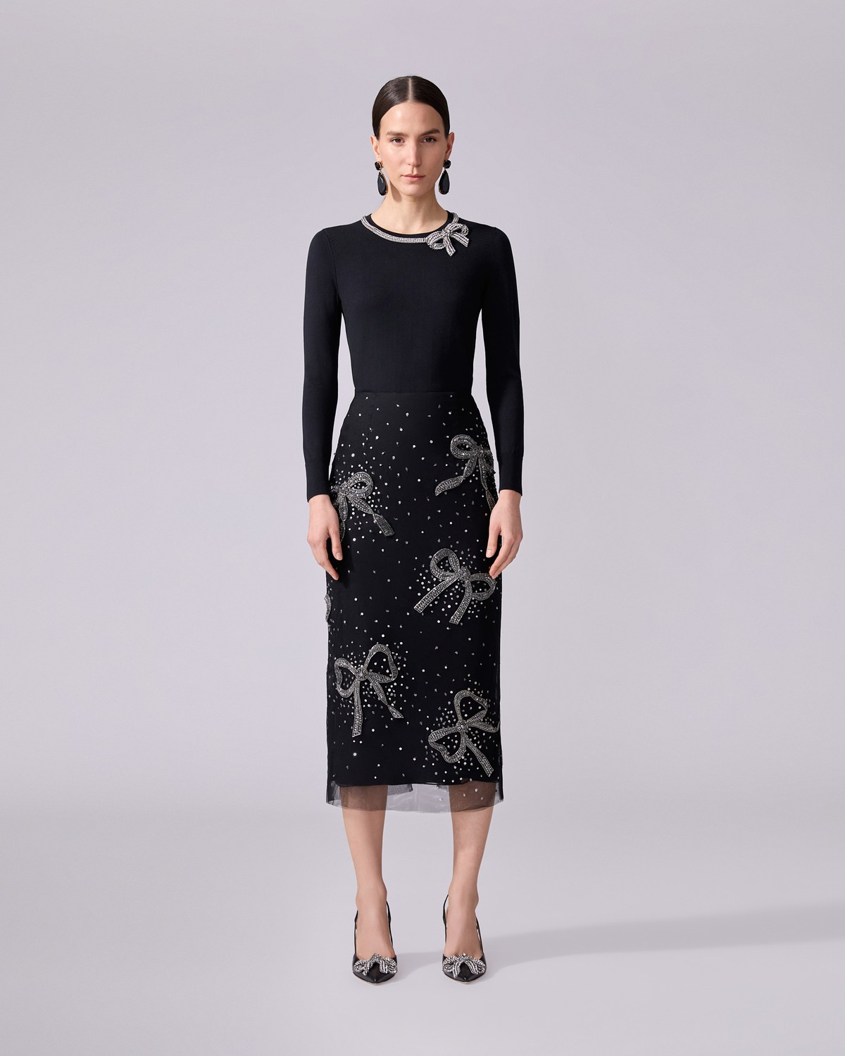 スカート Chemehc BOW UNBALANCED SKIRT_LIGHT (BLACK) CHEMEHC] BOW UNBALANCED SKIRT (BLACK) – SellerWork