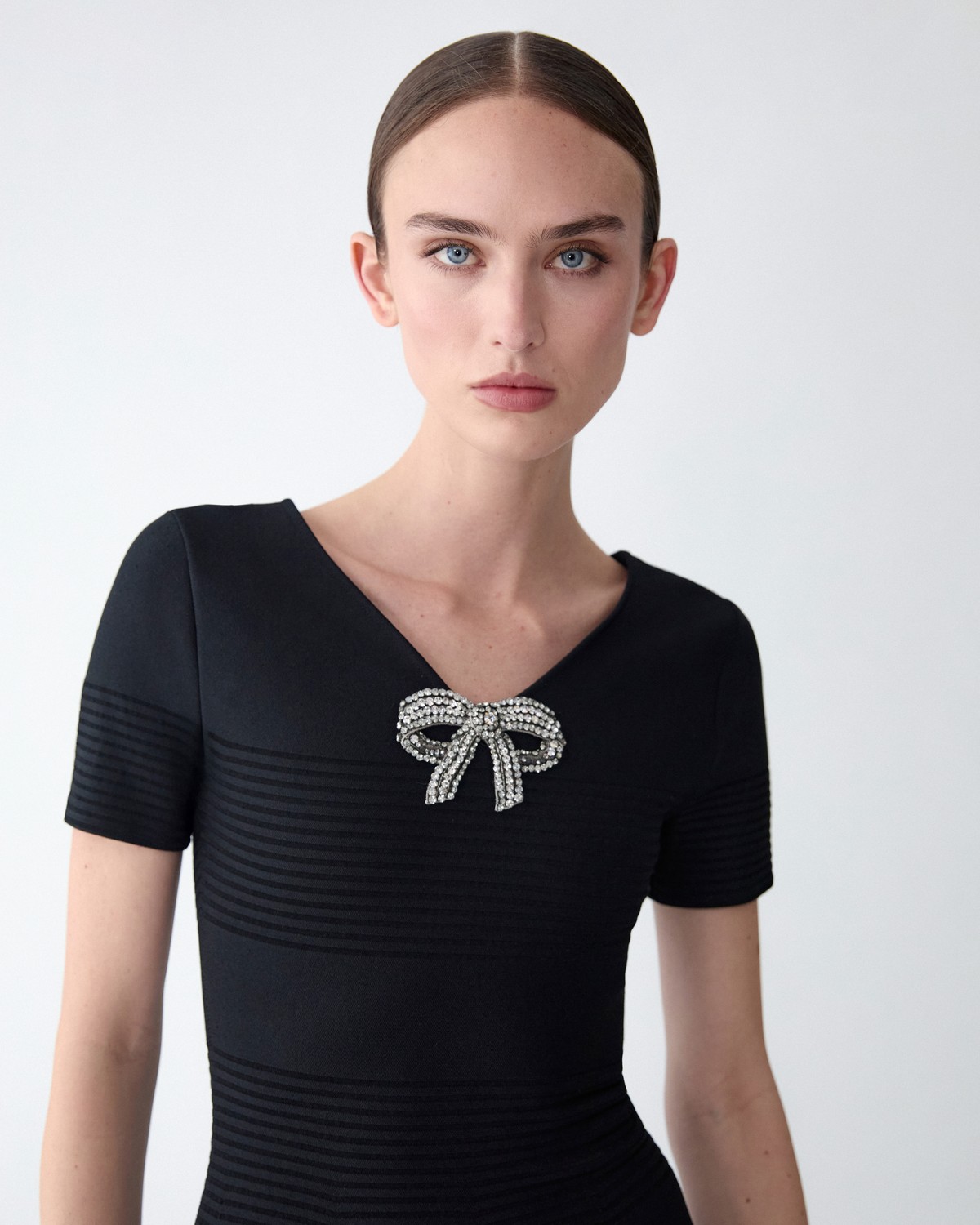 Crystal Bow Knit Dress - Ready - to - Wear | Carolina Herrera