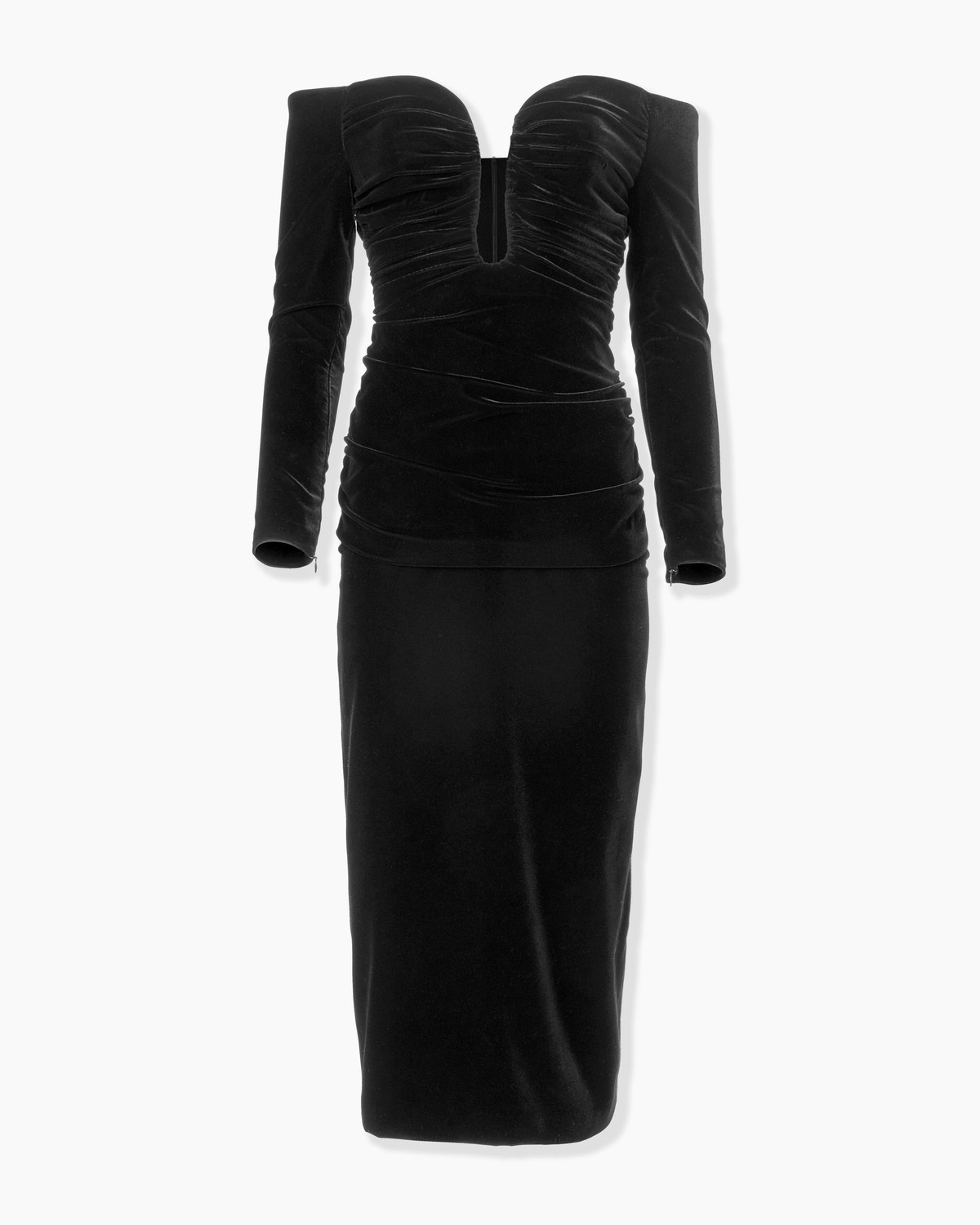 U-Neck Velvet Midi Dress | Carolina Herrera US