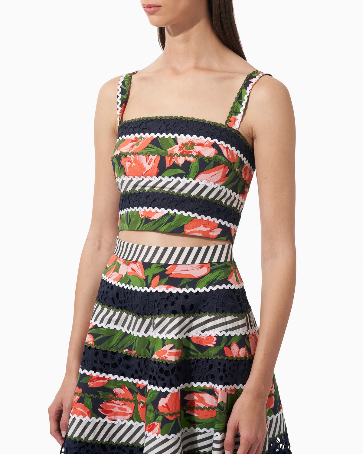 Patchwork Stripe Cropped Top | Carolina Herrera BR
