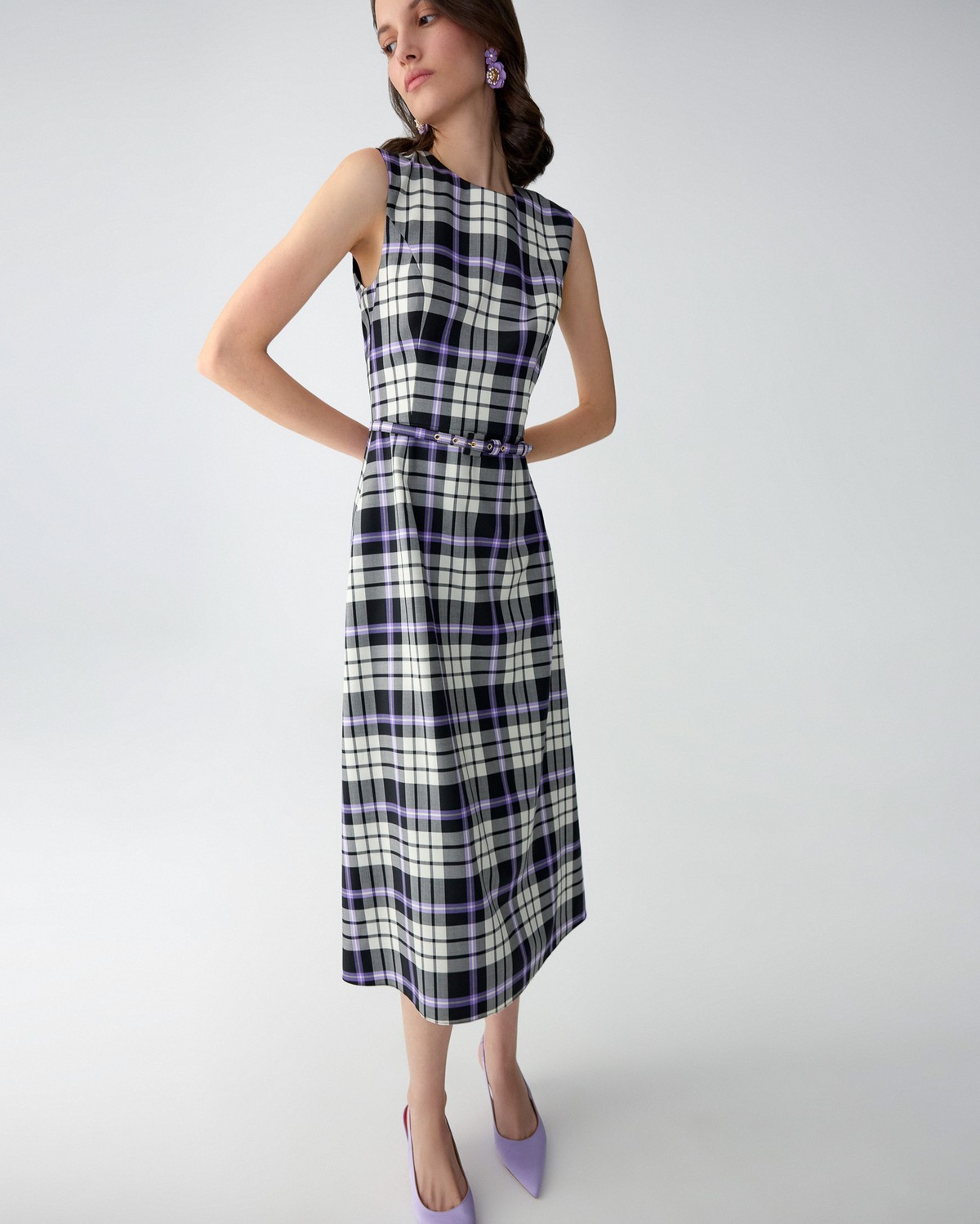 Plaid A-Line Midi Dress | Carolina Herrera WW EN