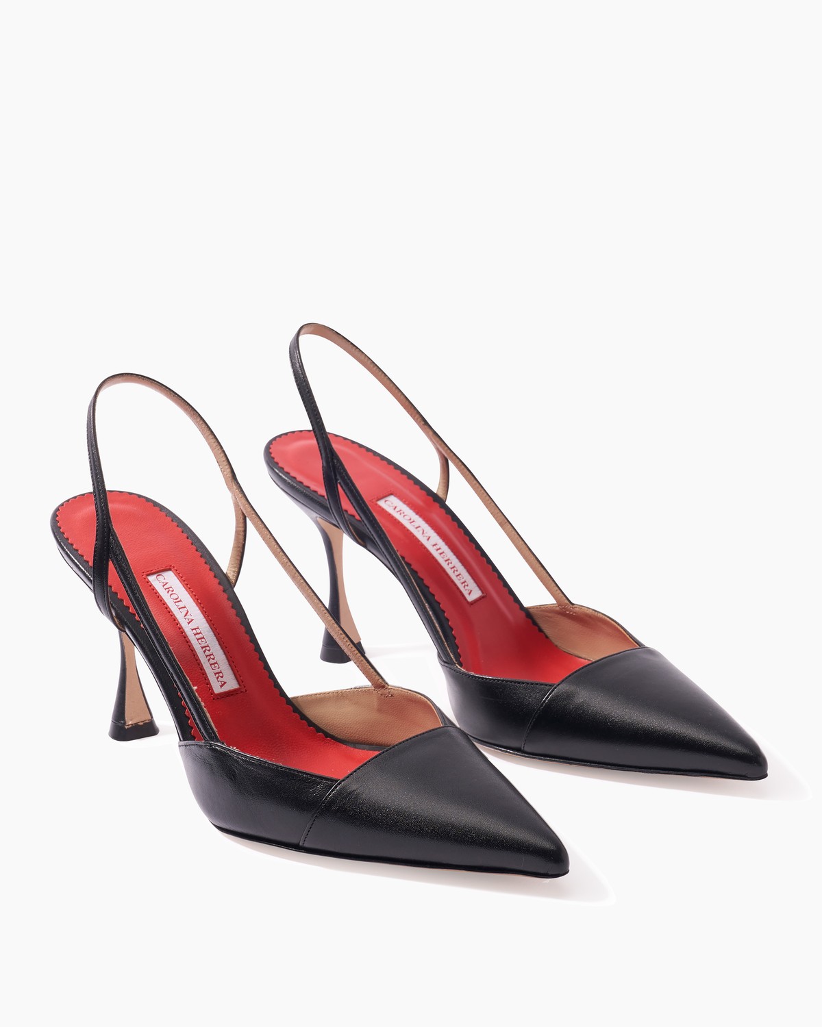 【PORTERNA】Ser two-tone slingback heels Nude Patent Two-Tone Heel Slingback Pumps - CHARLES & KEITH US