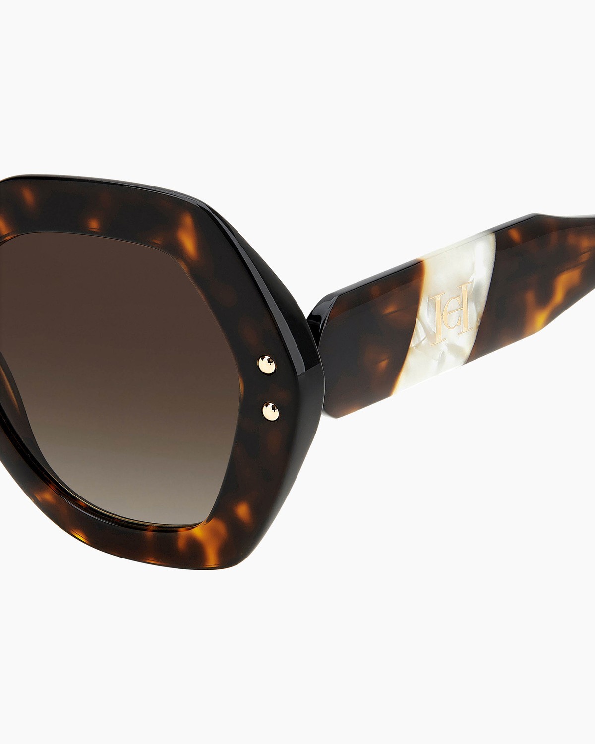 Carolina Herrera Oversized Sunglasses She539 in Tortoise with White Trim 10416734634014.jpg main image 4