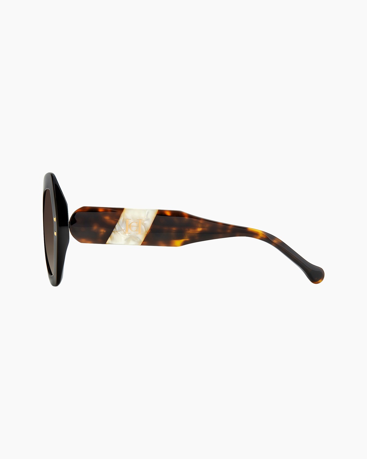 Carolina Herrera Oversized Sunglasses She539 in Tortoise with White Trim 10416734634014.jpg main image 3