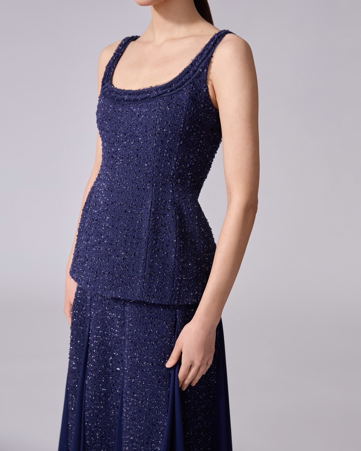 【neco】Summer Tweed Peplum Top Maje_MFPTO01138-0101_F_1.jpg