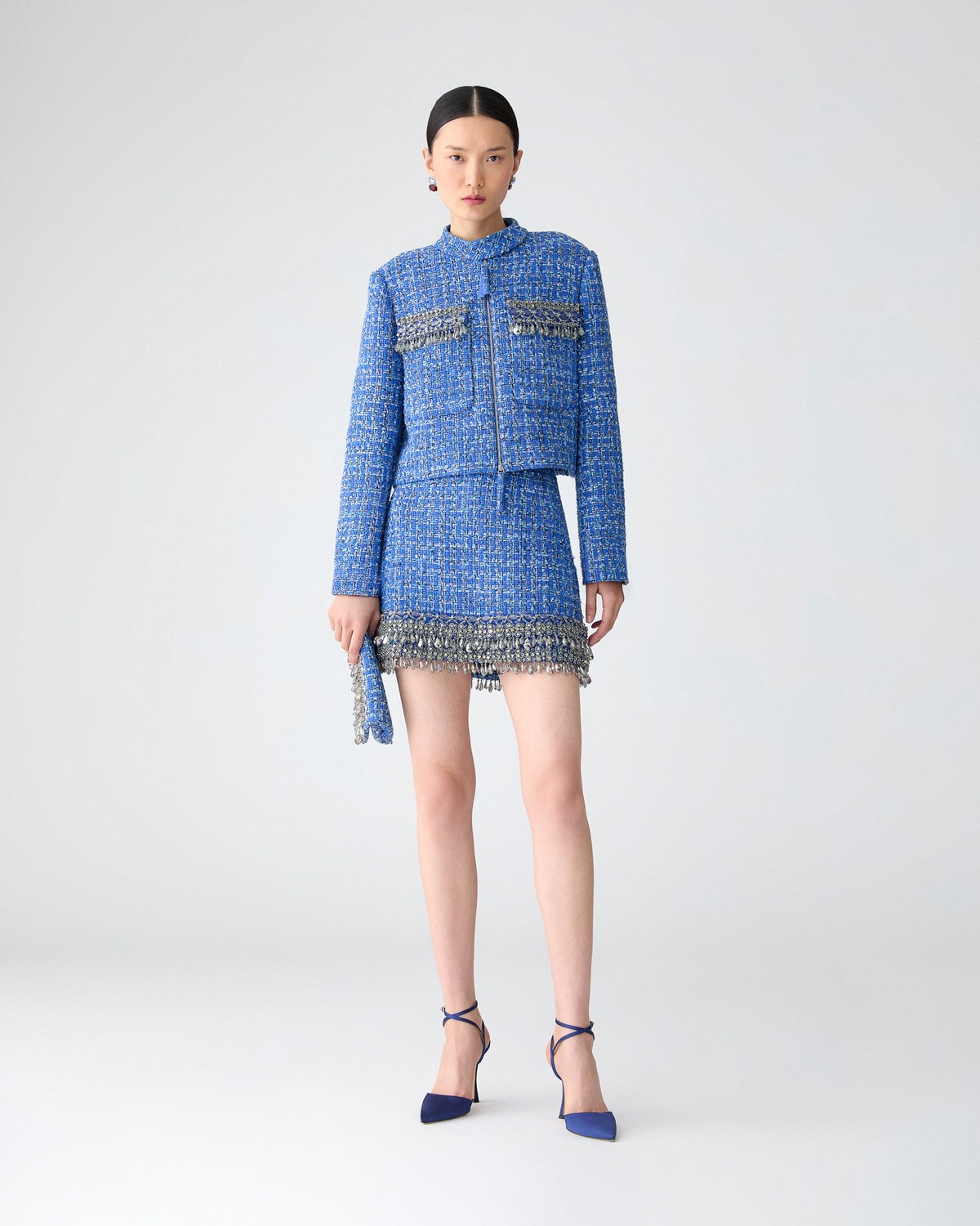 【I AM MARI】24FW★ Cloned Tweed A-Line Jacket One Piece Designer fashion, Seoul-fully created | W Concept