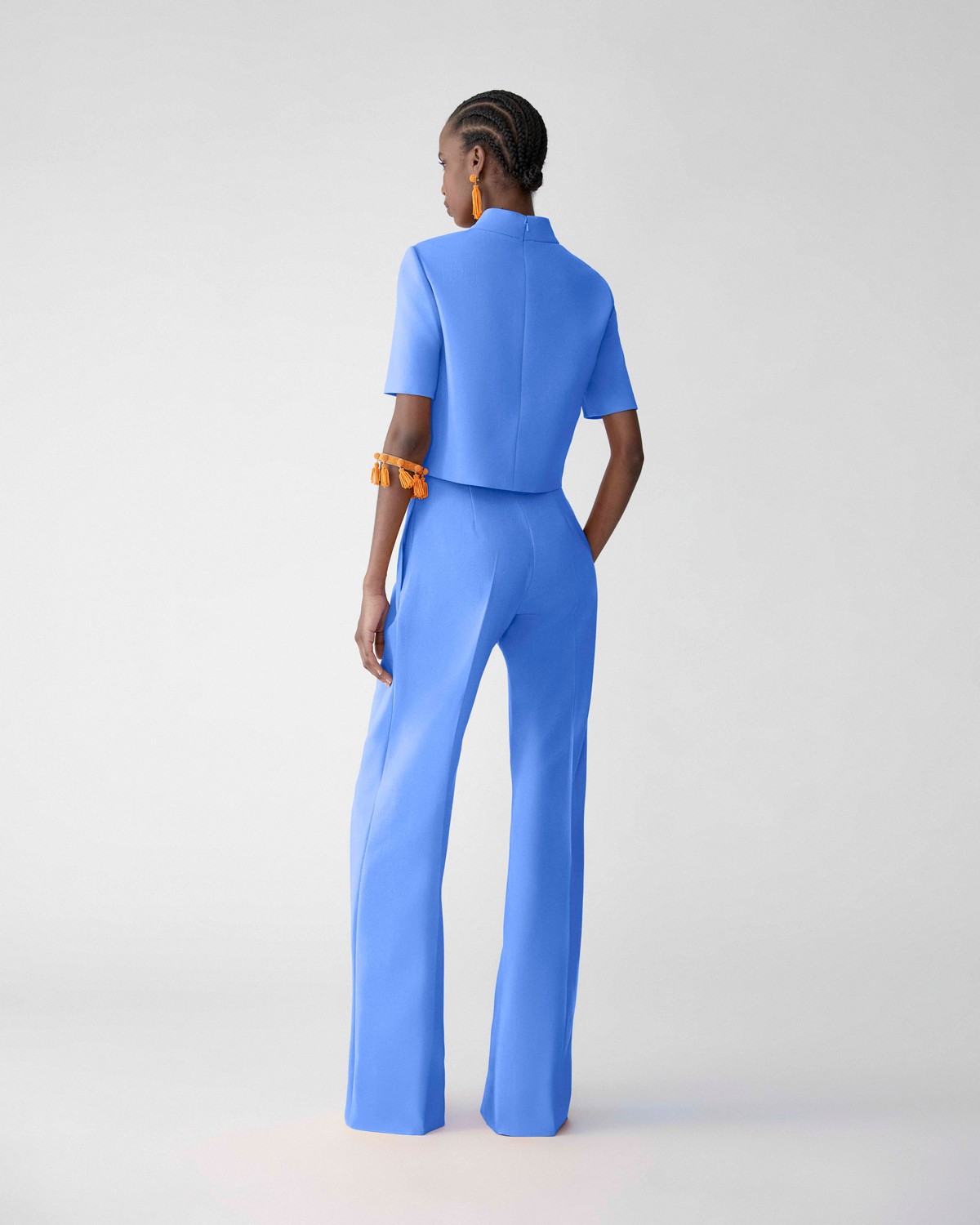 PINKY&DIANNE セットアップ ブルー Wide-Leg Diane Pants | Carolina Herrera WW EN
