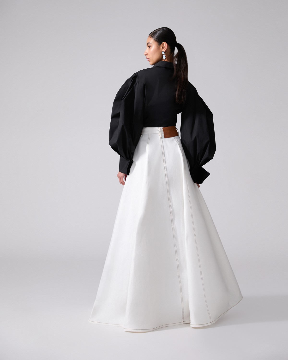 Carolina Herrera x FRAME The Denim Ball Skirt - Ready - To