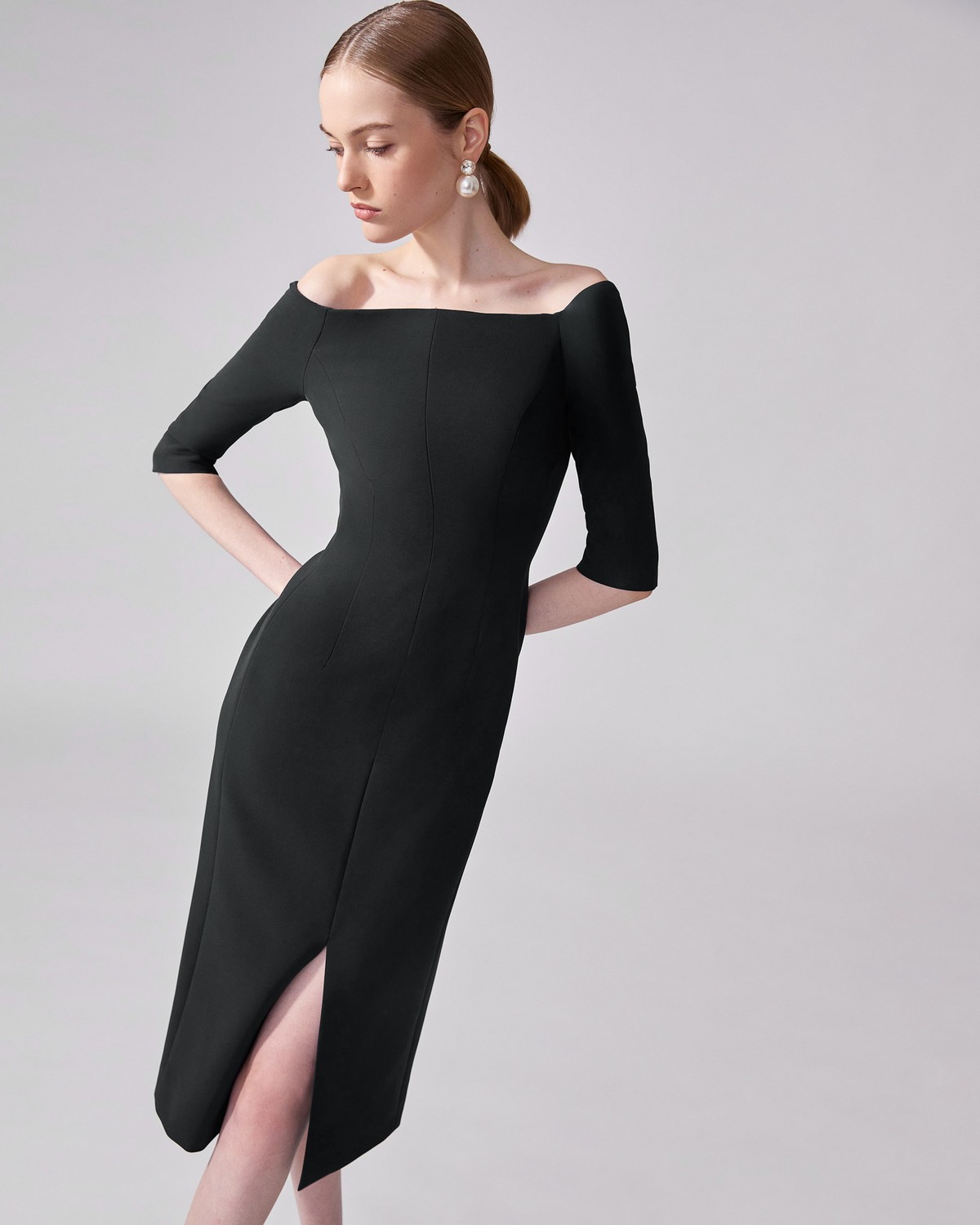 Off-Shoulder Midi Dress | Carolina Herrera WW EN