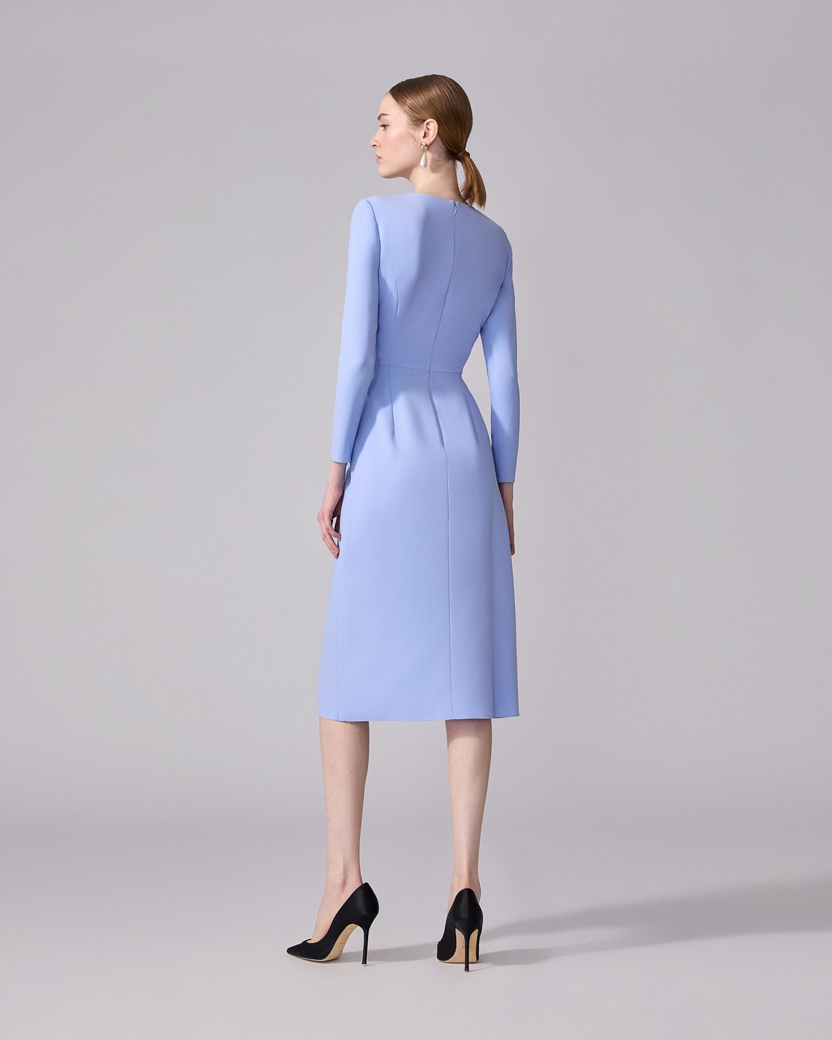 Sheath Dress With Side Drape | Carolina Herrera SA EN Sheath Dress With Side Drape | Carolina Herrera SA EN