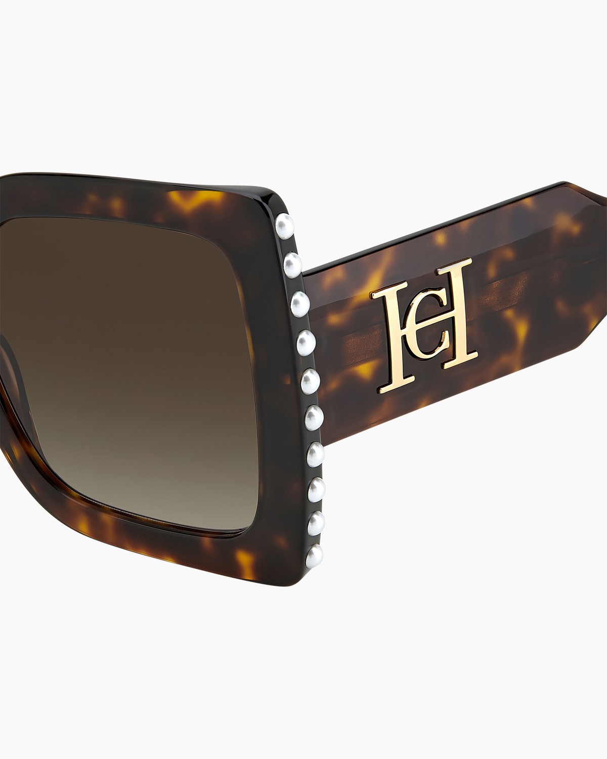 Oversized Square Sunglasses With Pearl Detail