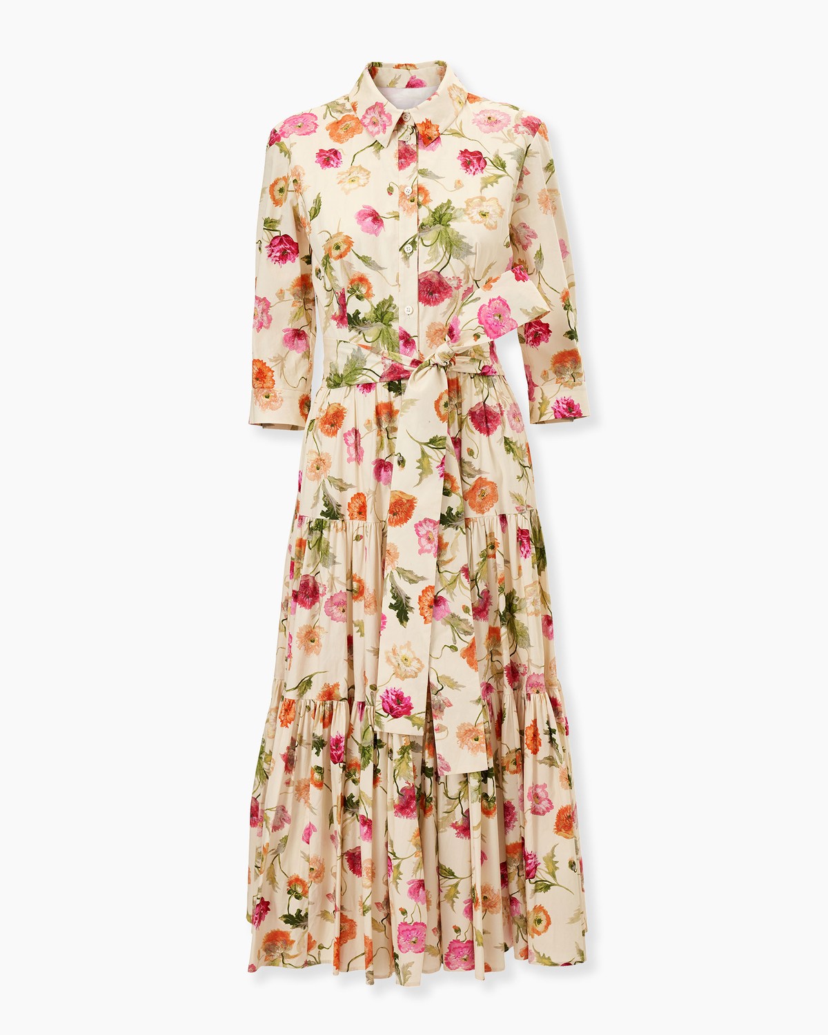 Vestido Camisero Carolina Herrera Taffeta Midi Shirt Dress Green CH Carolina  Herrera United States