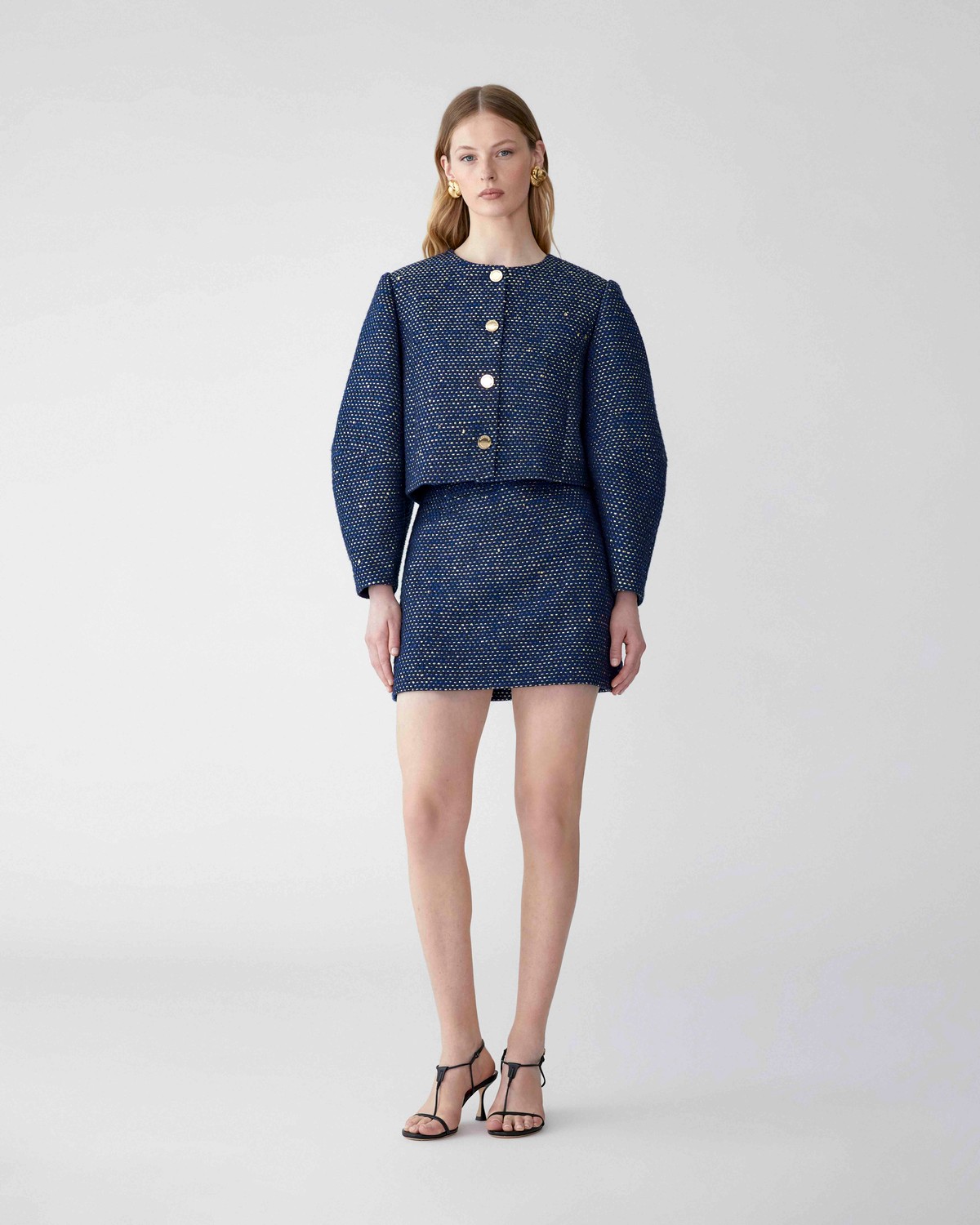 Arc-Sleeve Lurex Tweed Jacket | Carolina Herrera UK