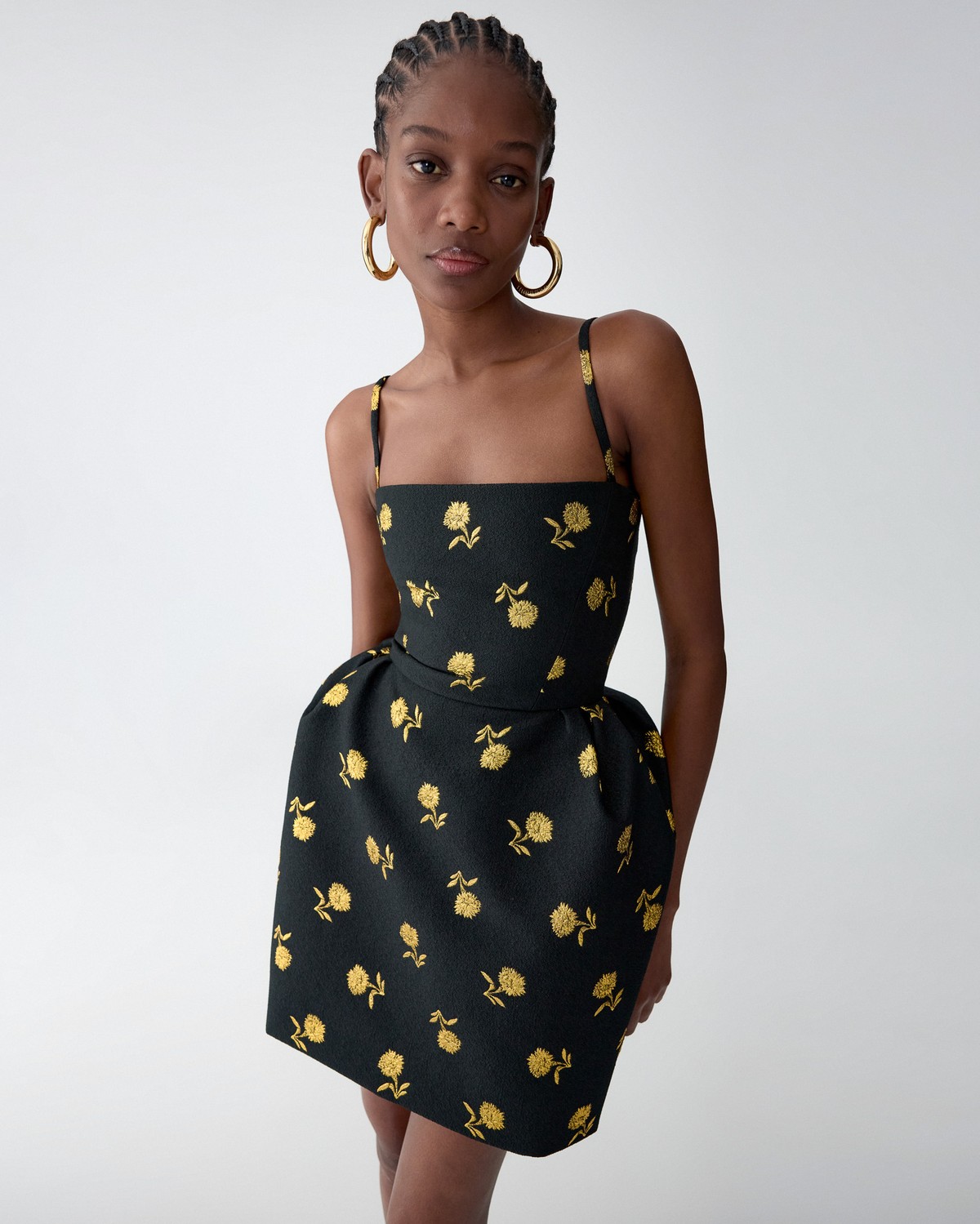 Carnation Jacquard Bell-Shaped Mini Dress | Carolina Herrera WW EN