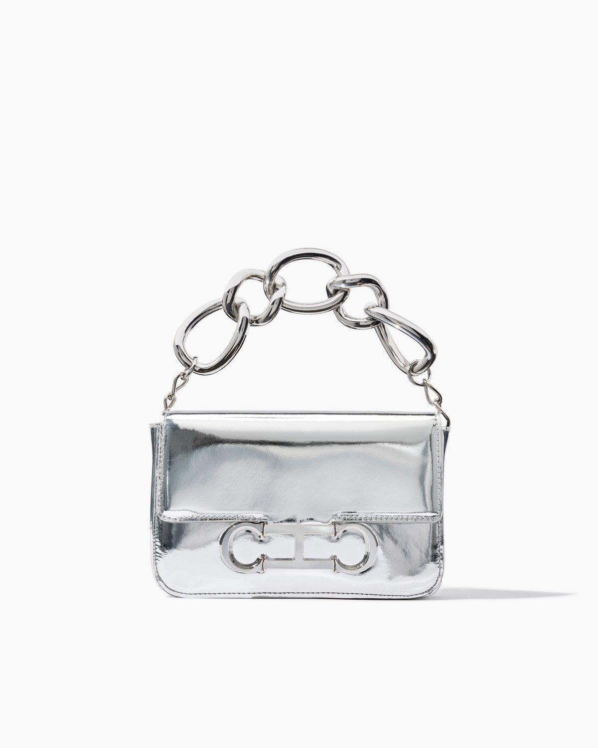 Chain-Handle Insignia Bag in Spazzolato Leather