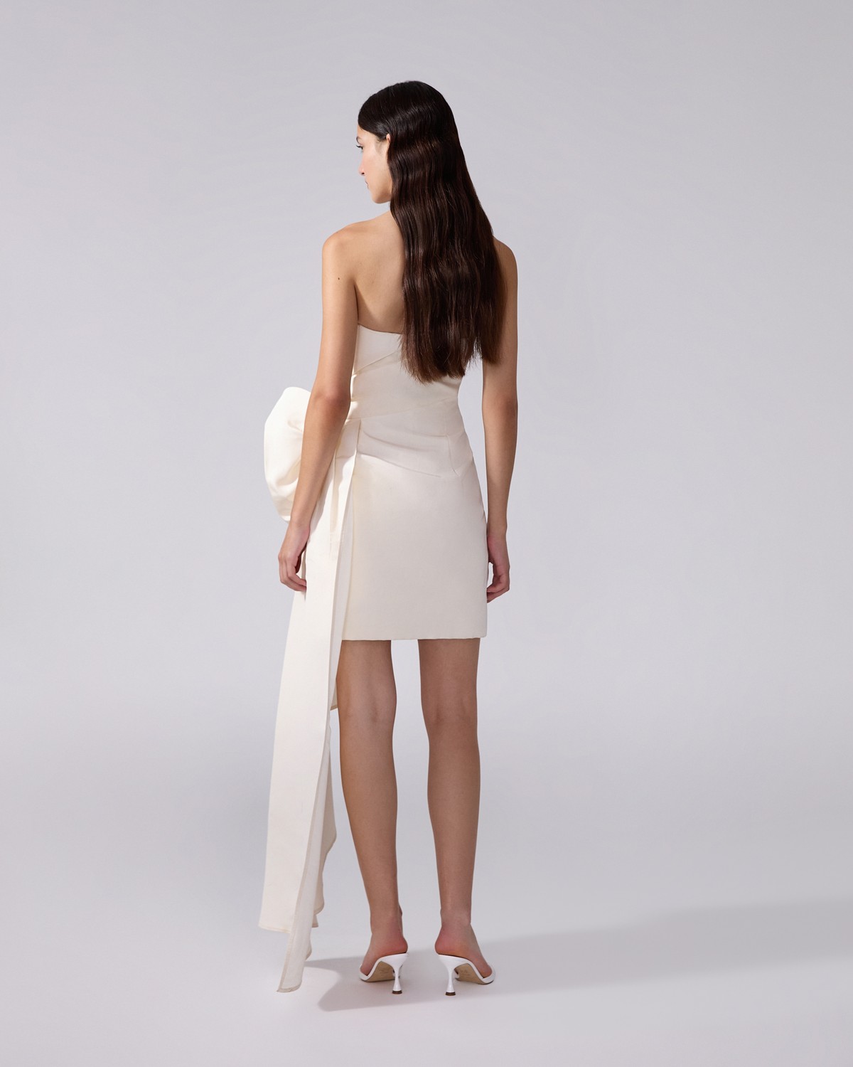 shona joy emilia peplum drawstring mini dress Shona Joy Elliot Draped Linen Mini Dress