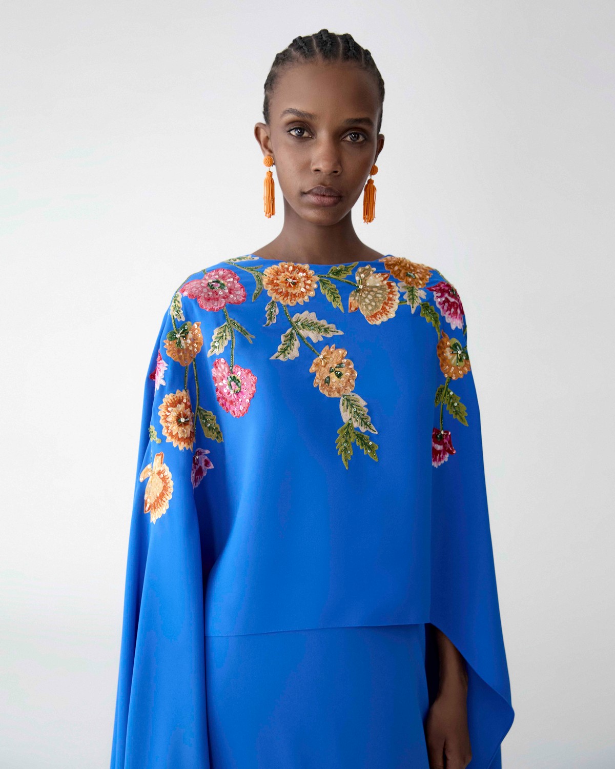 Embroidered Cape-Front Caftan | Carolina Herrera WW EN