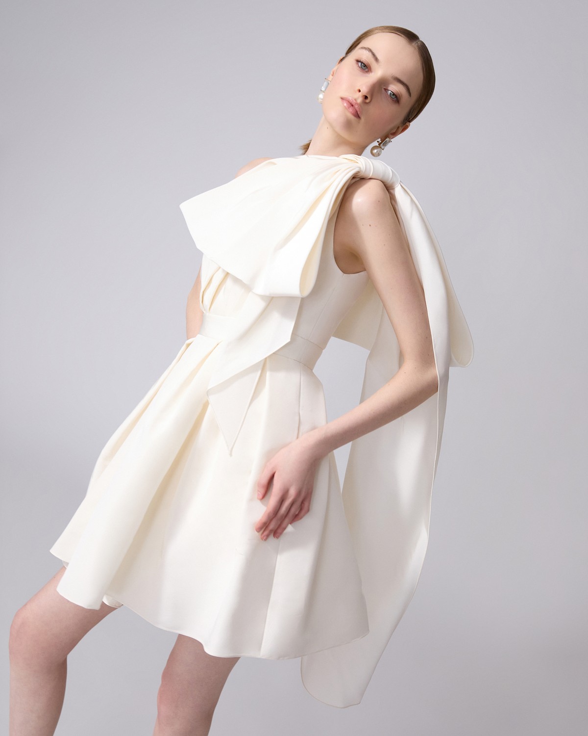One Shoulder Bow Dress | Carolina Herrera