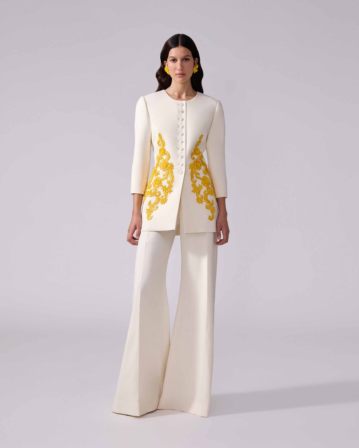 Pantalon Plissé Carolina Herrera - Taille 8 US - Noir - Jambes Larges - Neuf Avec étiquette