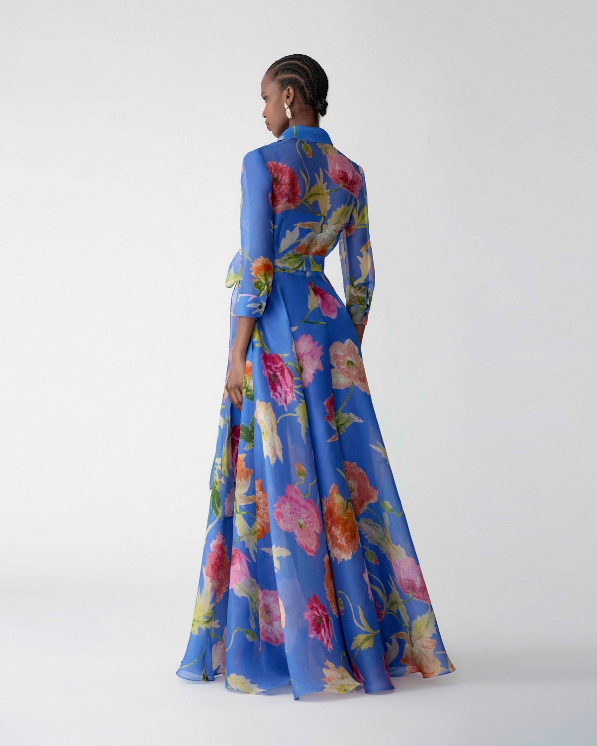 Poppy-Print Organza Trench Gown | Carolina Herrera WW EN Poppy-Print Organza Trench Gown | Carolina Herrera WW EN