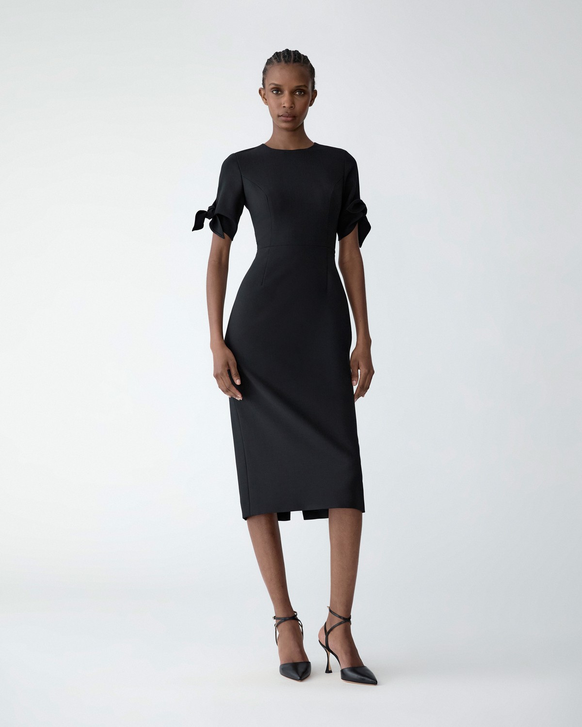 Sleeve-Tie Midi Dress | Carolina Herrera US