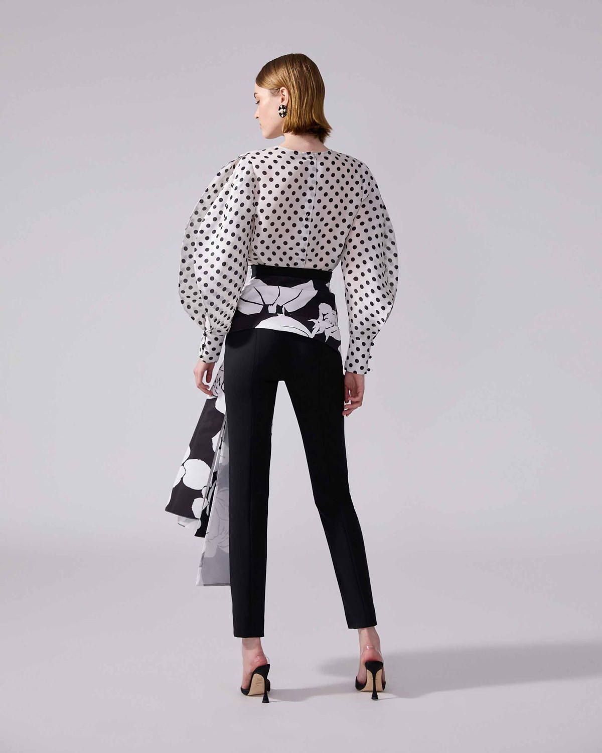 Polka Dot Arc Sleeve Top - Ready - To - Wear | Carolina Herrera