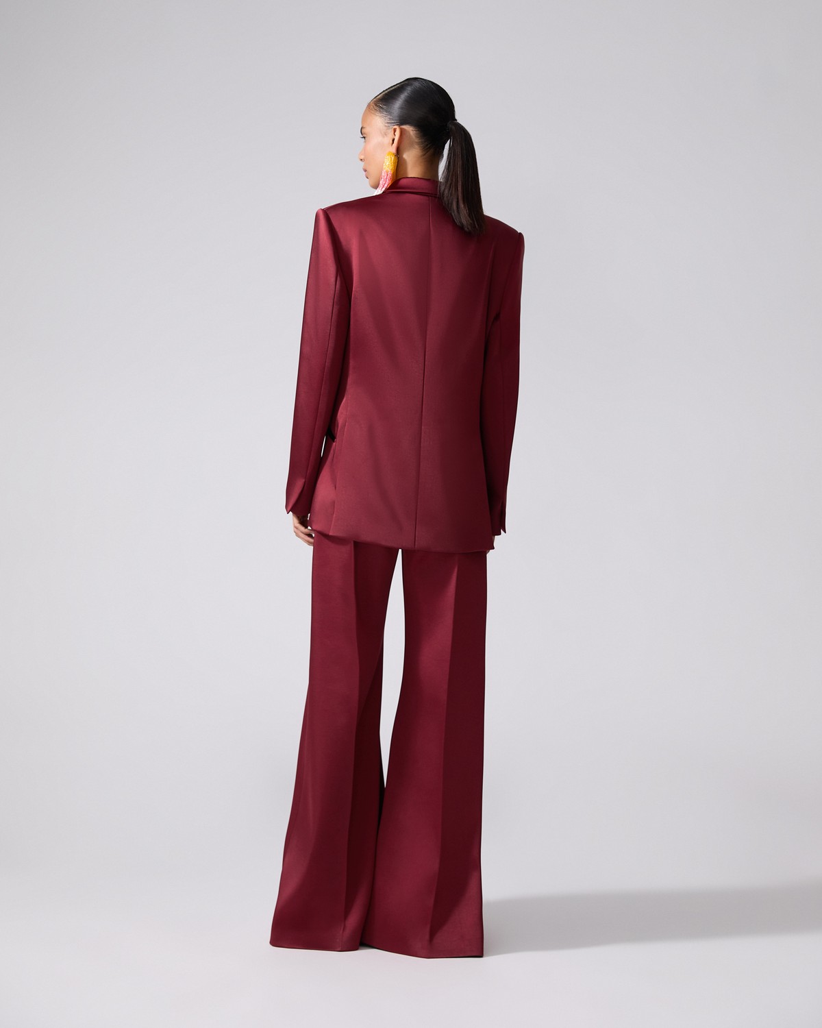 【ほぼ新品!!（2回着用）】 REPUBLIC＆CO WIDE PANTS Wide-Leg Satin Pants - Ready - To - Wear | Carolina Herrera