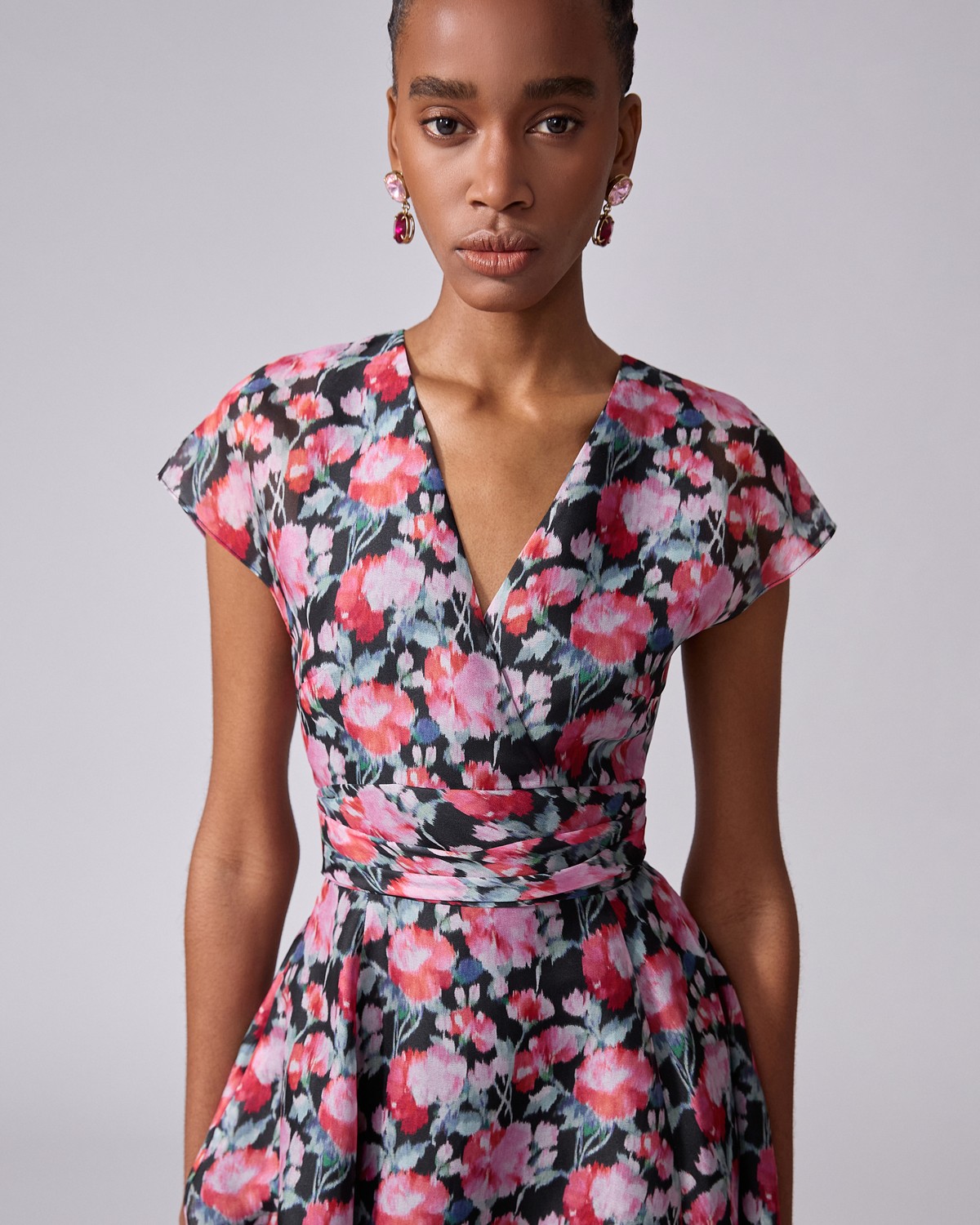 Peony-Print Midi Dress - Ready - to - Wear | Carolina Herrera
