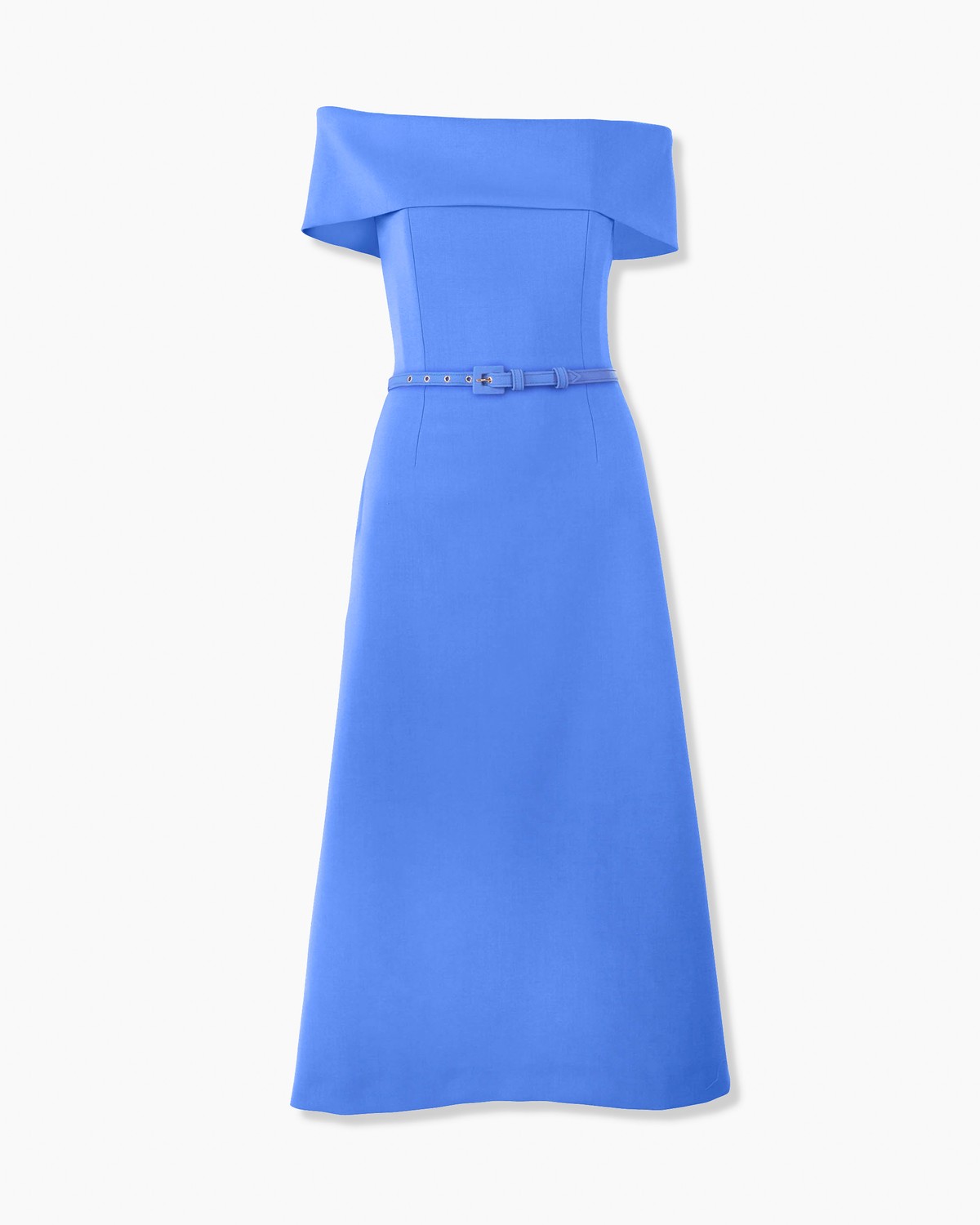 Carolina Herrera Off-The-Shoulder A-Line Dress - Bluebell Multi