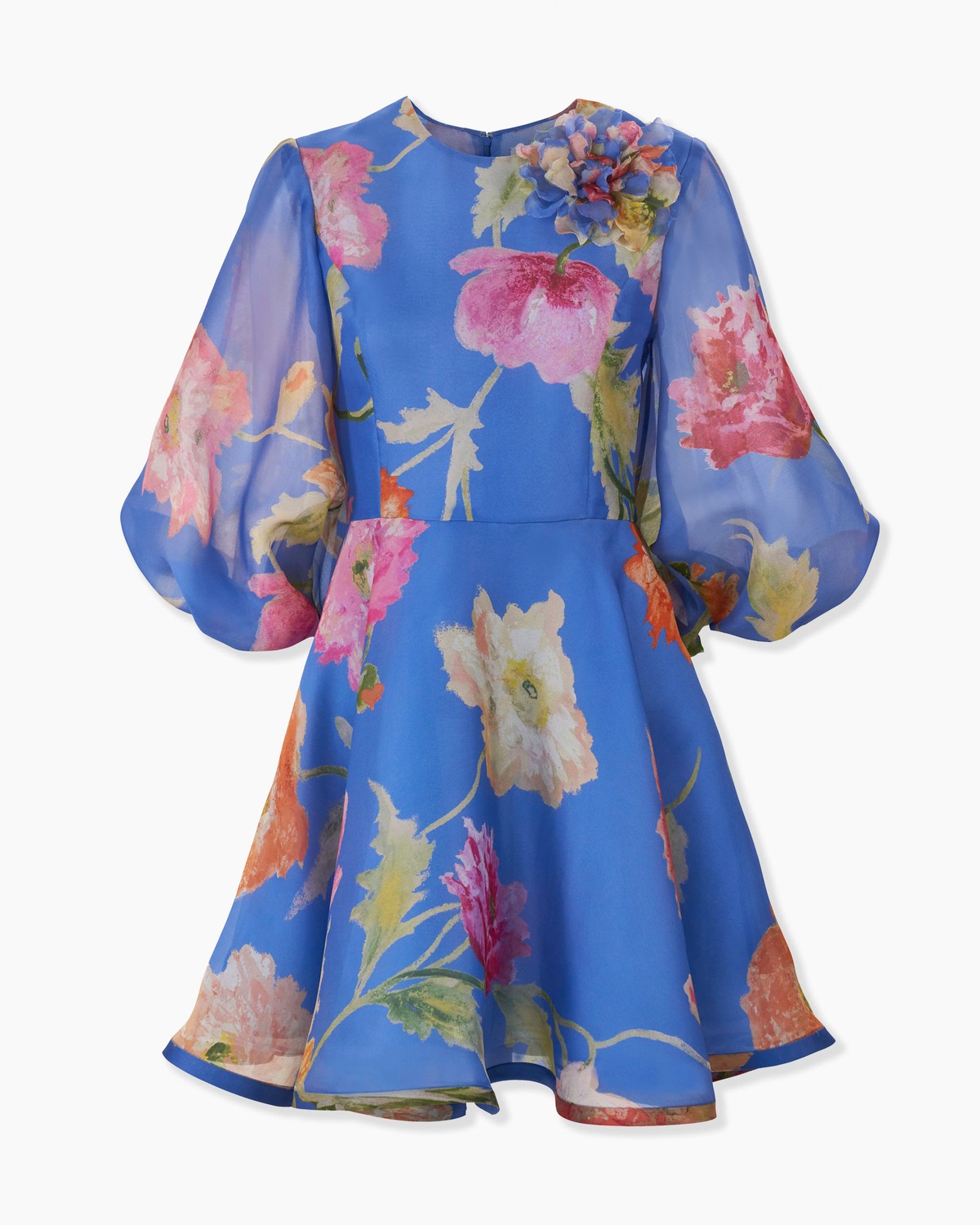 Poppy-Print Organza Mini Dress | Carolina Herrera WW EN