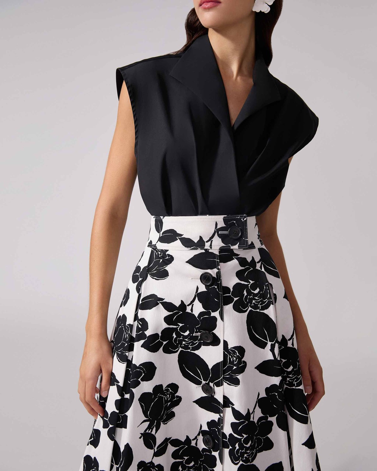 スカート Carolina Herrera SS25 High waist skirt (R2511N304CFA 026) Floral-Print Midi Skirt - Ready - To - Wear | Carolina Herrera