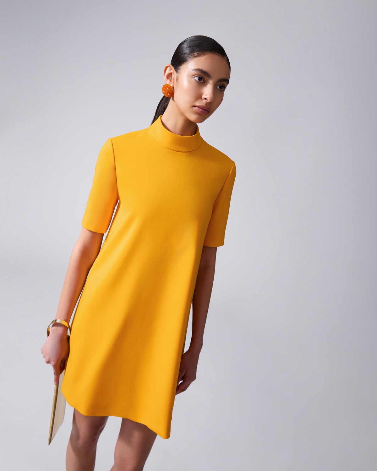 Mock-Neck A-Line Mini Dress - Ready - To - Wear | Carolina Mock-Neck A-Line Mini Dress - Ready - To - Wear | Carolina
