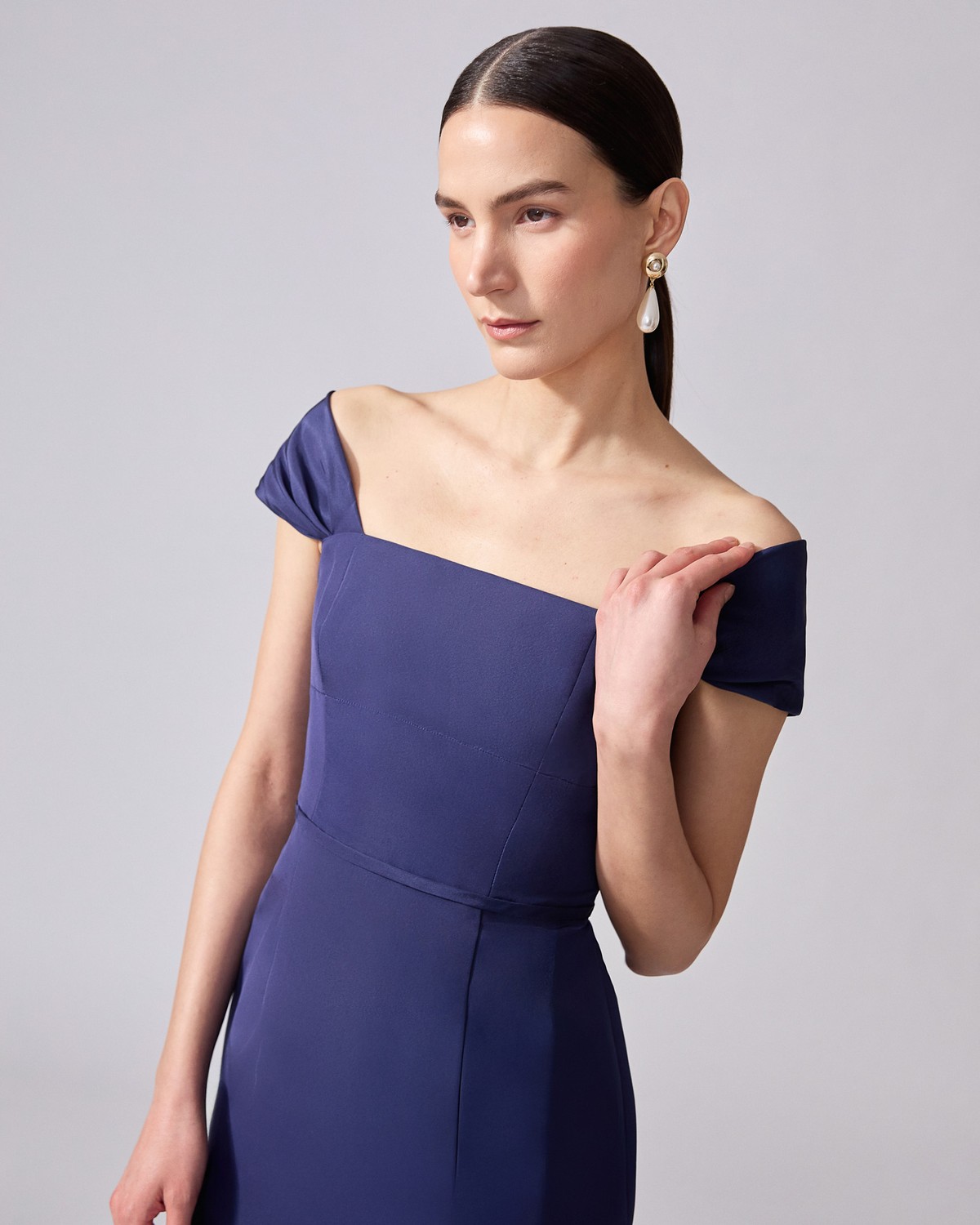 Carolina Herrera Off-Shoulder Trumpet Gown