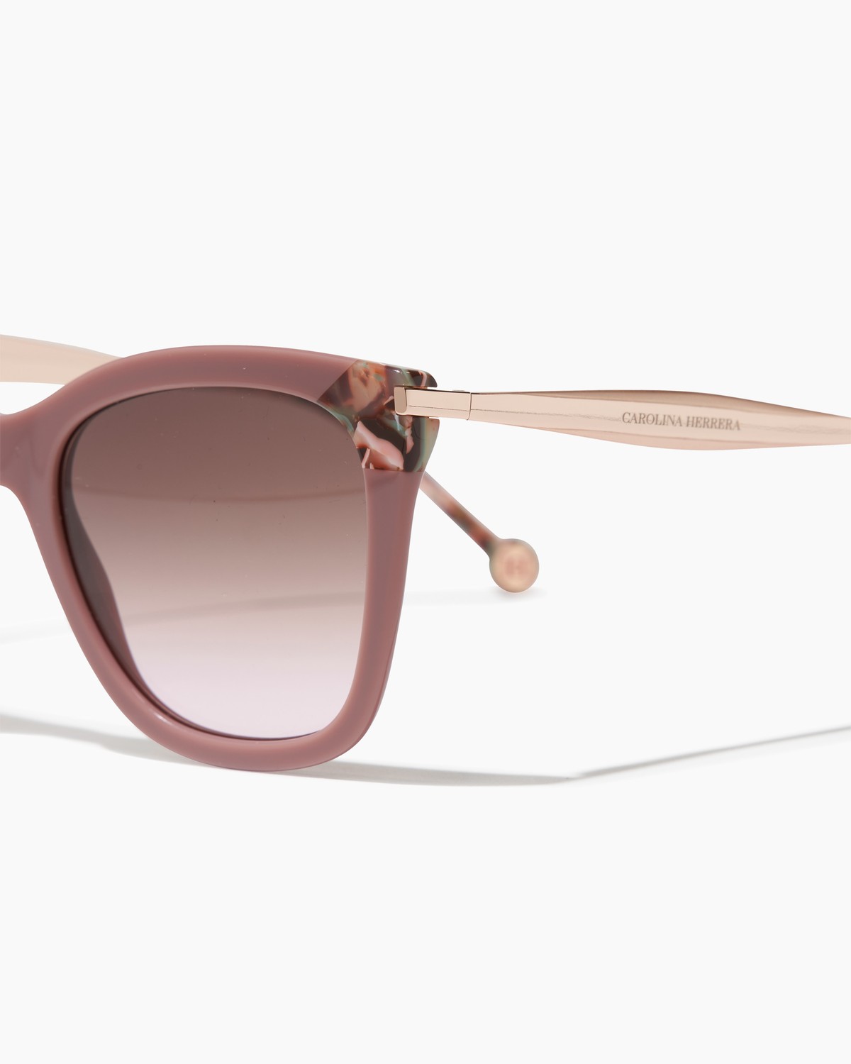 Cat Eye Sunglasses with Contrast Detail | Carolina Herrera WW EN