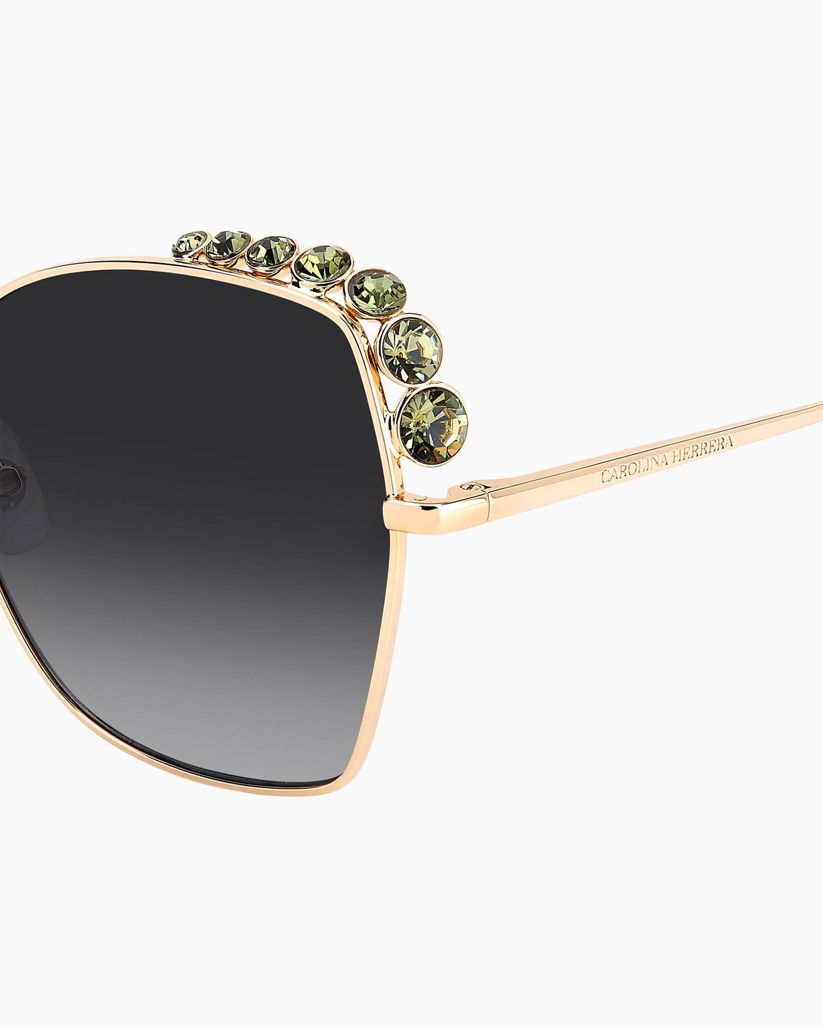 Carolina Herrera Crystal-Embellished Oversized Round Metal Sunglasses Crystal-Embellished Oversized Round Metal Sunglasses – Alfarag main image 2