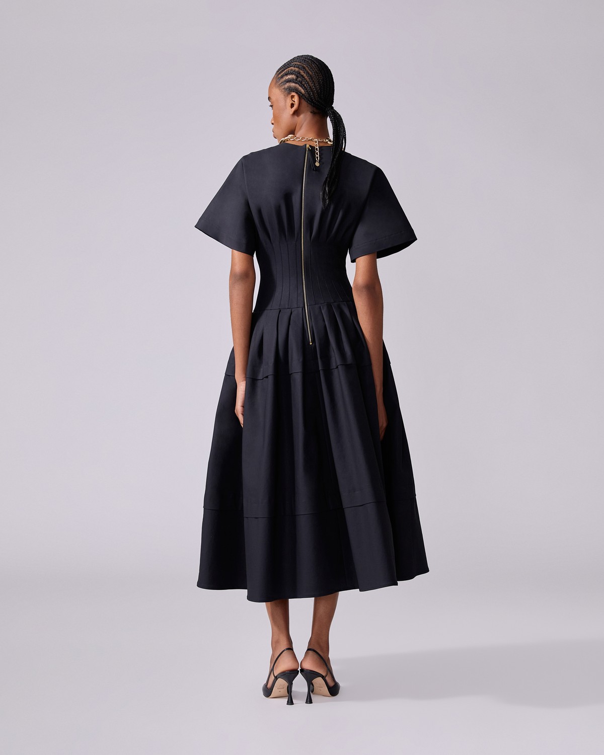 Pleated Waist Midi Dress - Ready - To - Wear | Carolina Herrera