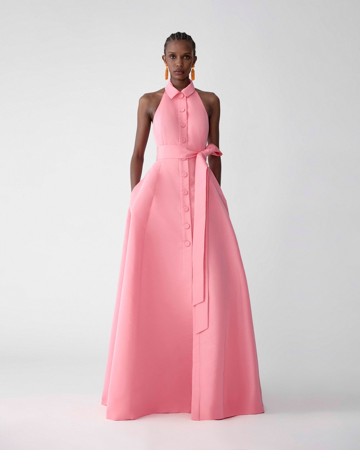 slim fit dress slacks Sleeveless Overskirt Column Dress
