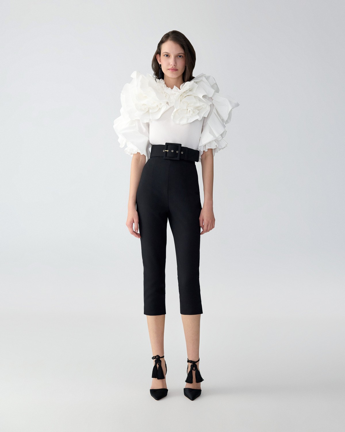 Draped Floral Ruffled Top | Carolina Herrera WW EN