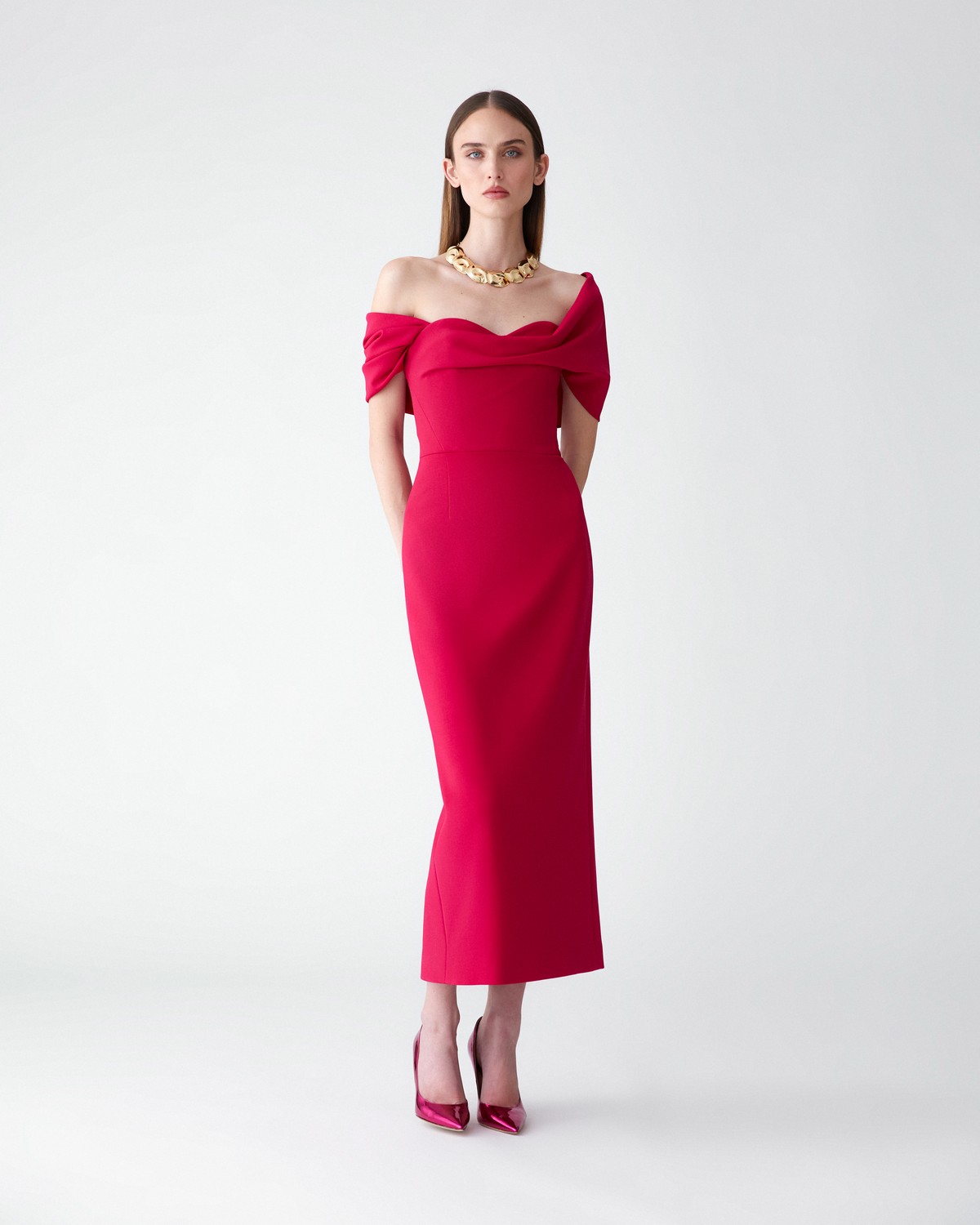 white dress off shoulder ruffle Exquisite Off-Shoulder White Dress with a Unique Collar EU32