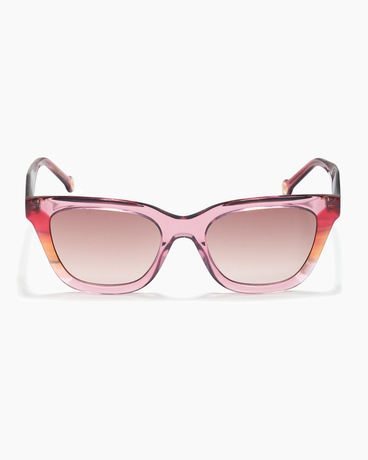 Badgley Mischka Loren Blush Pink Polarized Cat Eye Sunglasses Glitter Temples‎ Josephina Sunglasses – Badgley Mischka main image 2