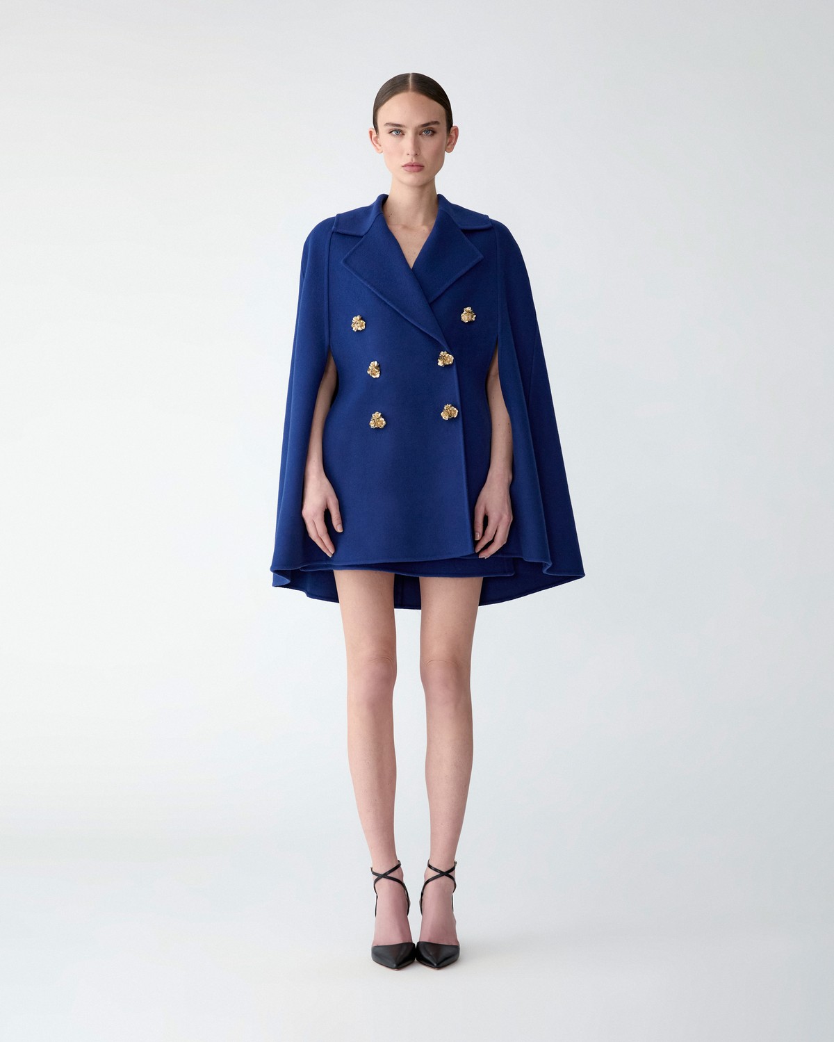 Double-Faced Wool Peacoat Cape - Ready - to - Wear | Carolina Herrera