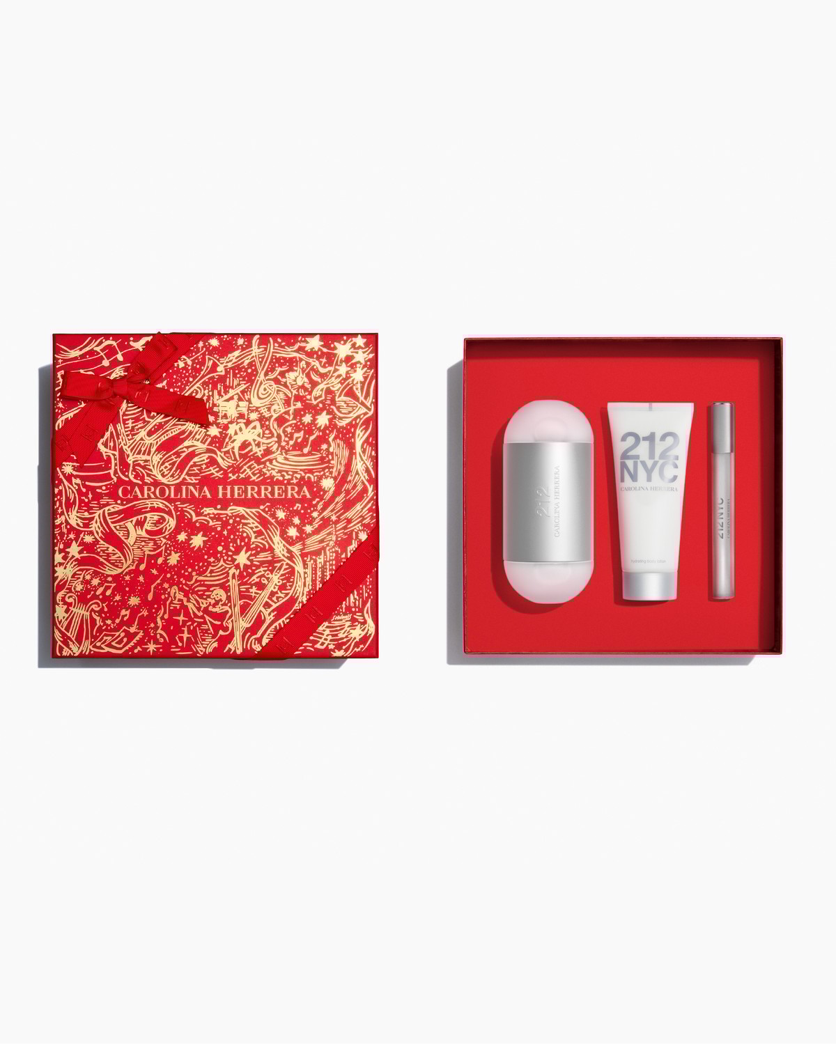 212 NYC 100ml Eau de Parfum, 100ml Body Lotion and 10ml