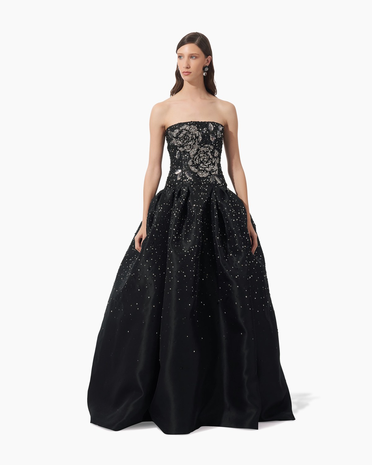 Rose Embellished Ball Gown Ready to Wear Carolina Herrera Carolina Herrera