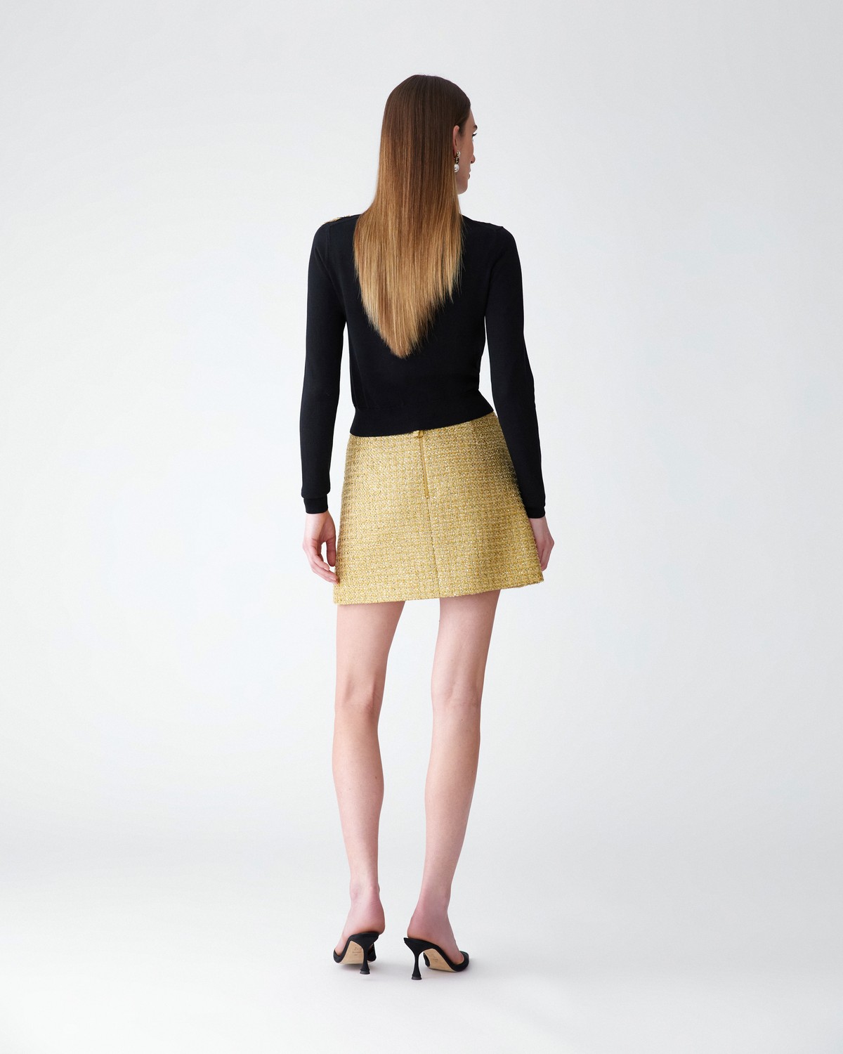 Cardigan Carolina Herrera Moutarde/jaune Avec Nœud Détail - Coton - Taille M - Occasion Très Bon état